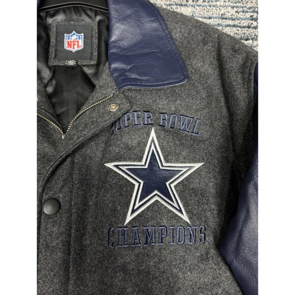 Dallas Cowboys Súper Bowl Champions Varsity Jacket Size L NFL - Picture 7 of 16